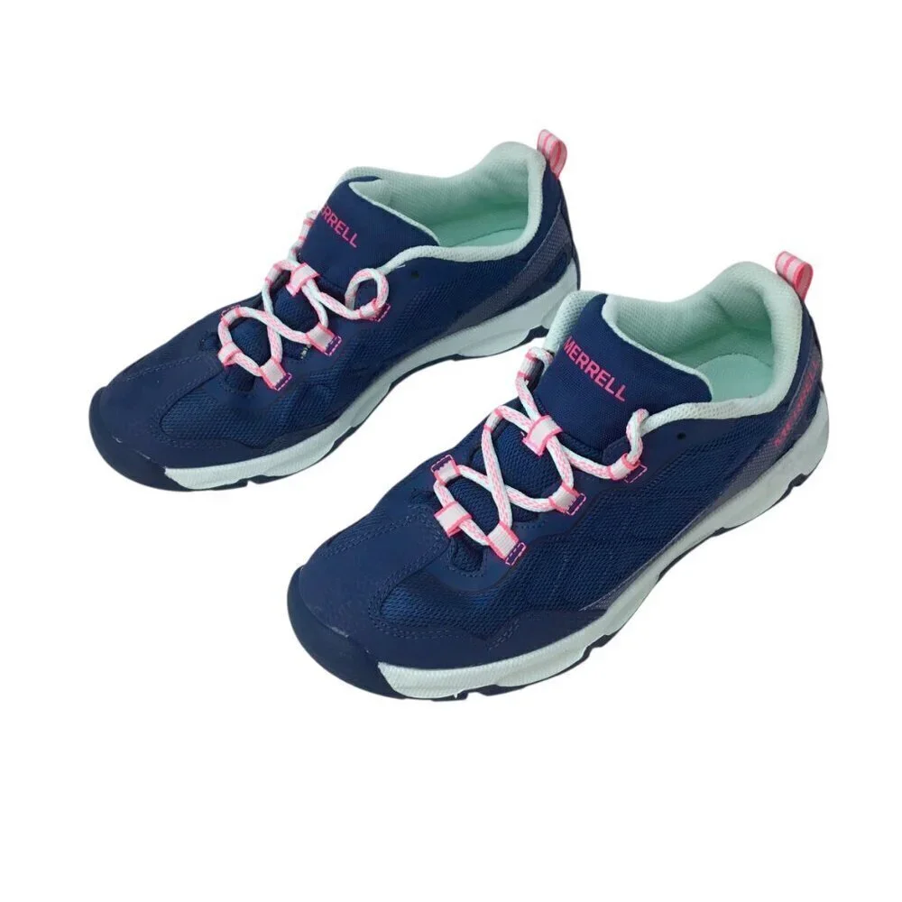 Merrell Chameleon Low 2.0 Youth Girls 5.5 M Blue Pink Sneakers MK161302